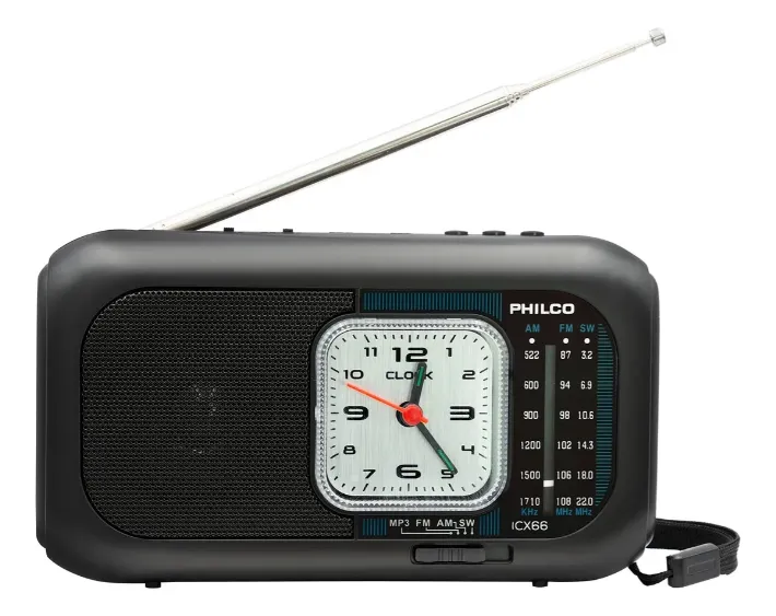 Radio Solar De Emergencia Bt-am/fm/sw Philco ICX66 Negro Negro