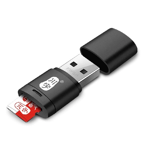 Lector de memorias MicroSD USB 3.0. Negro