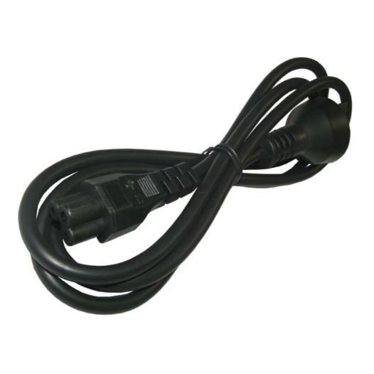 Cable De Poder Tipo Trebol Negro