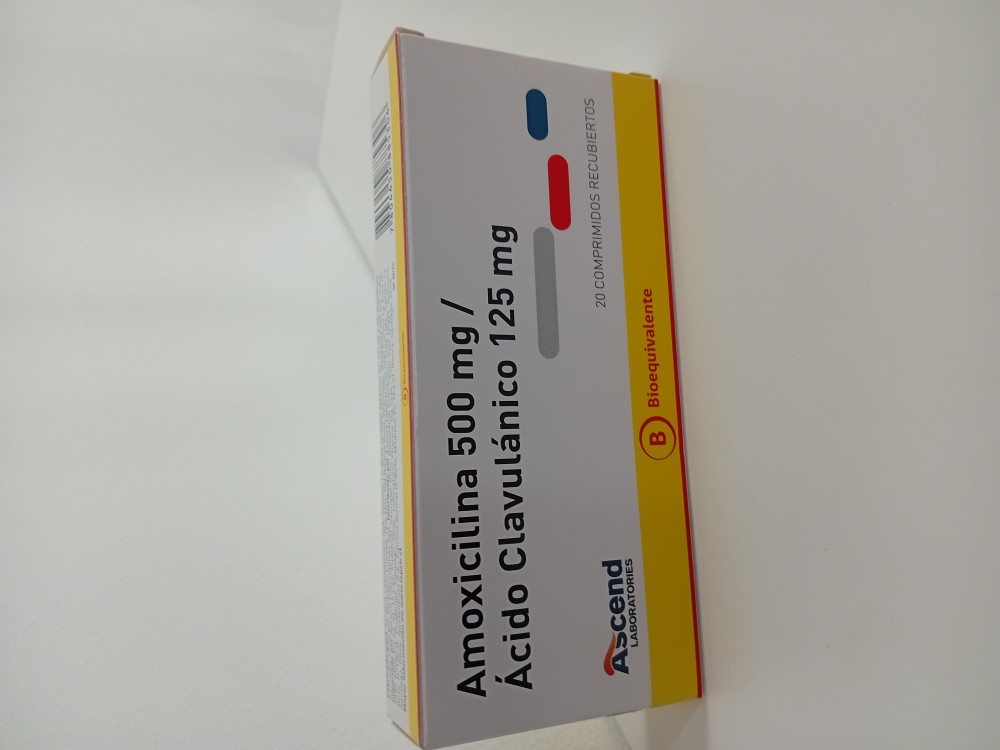 AMOXICILINA +  AC. CLAVULANICO 500/125 MG 20 COMP. (ASCEND)  (4/A)