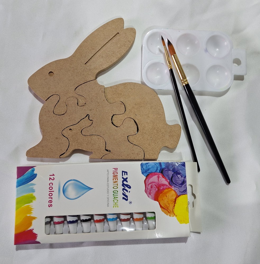 Kit Puzzle Conejito para pintar