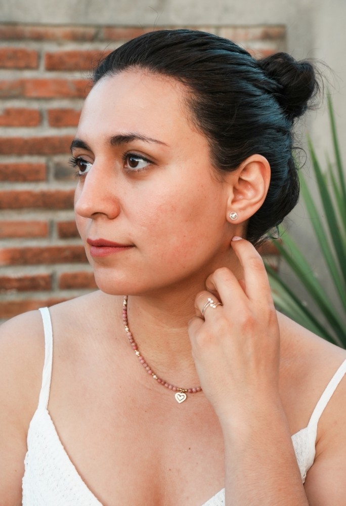 Collar Amor Sano Piedra Rodocrosita