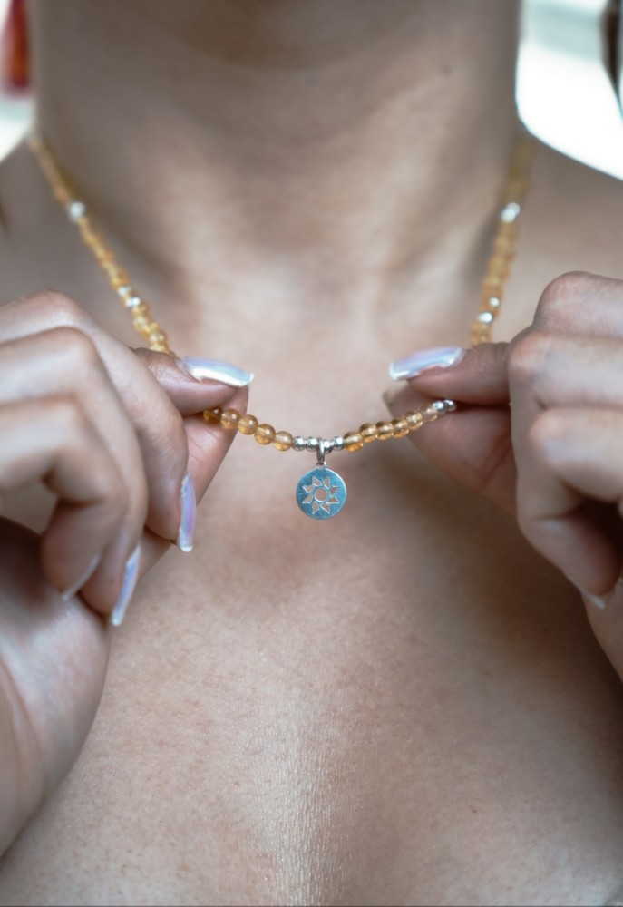 Collar Abundancia y Energía Positiva piedra Citrino