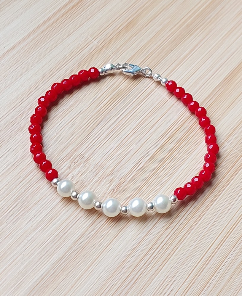 Pulsera Agatas, Perlas y Plata 925