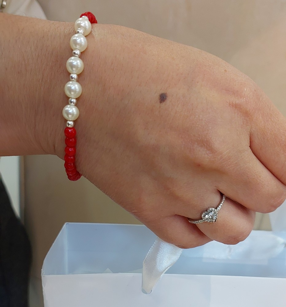 Pulsera Agatas, Perlas y Plata 925