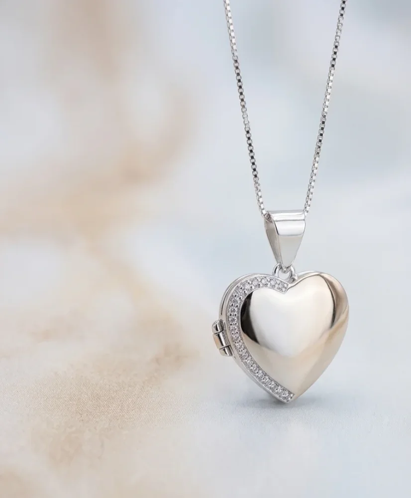 Collar Relicario Corazón Plata 925