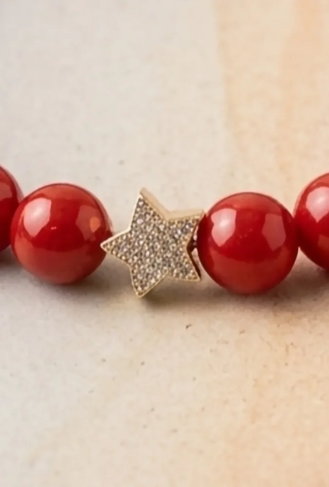 Pulsera Piedra Natural Jade Rojo