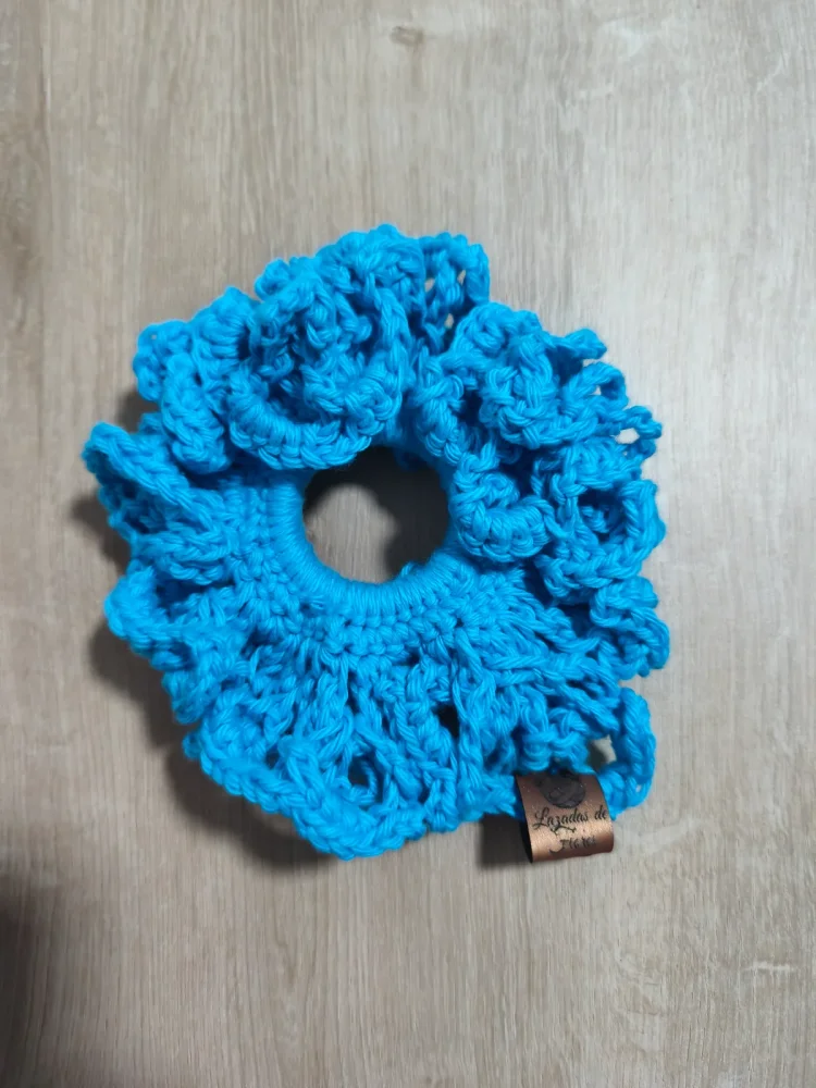 Scrunchie celeste
