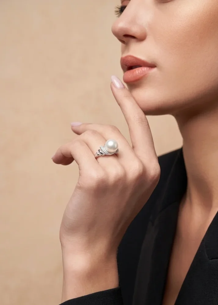 Anillo Perla Nacarada