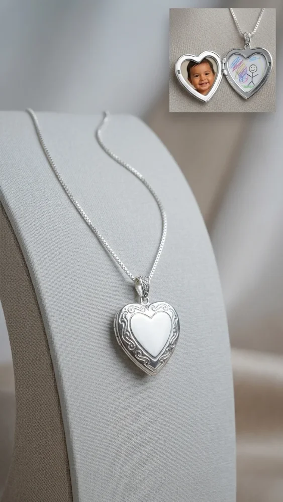 Collar Relicario Corazon
