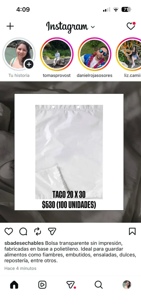 Bolsa taco 20 ×30