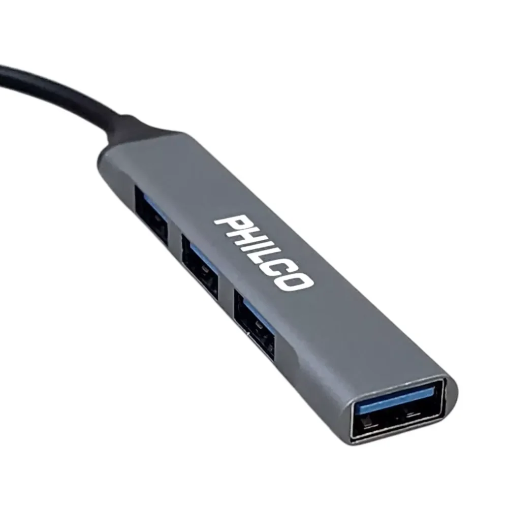 Hub 4 Puertos USB 3.0 A Tipo C (PC-SMARTPHONE) PHILCO 37186